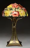 Pairpoint, Puffy Rose Table Lamp