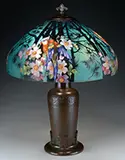 Handel, Reverse Painted Jungle Bird Table Lamp