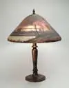Reverse Painted Table Lamp by Handel, sold May 2003