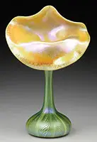 Quezal, Jack in the Pulpit Vase