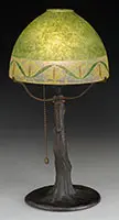 Obverse Painted Boudoir Lamp by Handel, sold Jun 2017