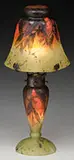 Daum, Padded and Wheel-Carved Cameo Lamp