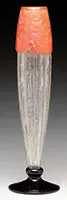 Schneider, Wheel-Carved Poppy Vase