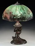 Handel, Reverse Painted Underwater Lamp