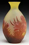 Mold Blown Crocus Vase by Galle, offered Jun 2017