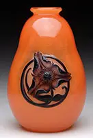 Schneider, Padded and Carved Oriental Poppy Vase