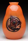 Schneider, Padded and Carved Oriental Poppy Vase