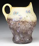 Thistle and Daisy Cameo Pitcher by Daum, offered Jun 2017