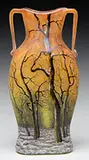 Winter Scene Handled Vase by Daum, offered Jun 2017