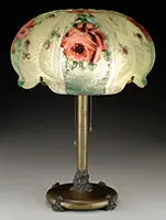 Reverse Painted Rose Table Lamp by Pairpoint, sold Jun 2017