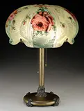 Pairpoint, Reverse Painted Rose Table Lamp
