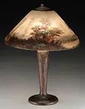 Reverse Painted Scenic Table Lamp by Handel, offered Jun 2017