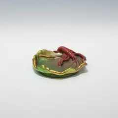 Vide-poche with lobster and snake by Zsolnay, offered Jun 2025