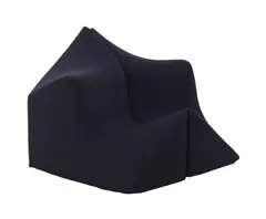 Z-SCAPE SEAT / SCULPTURE FOR SWAYA & MORONI by Zaha Hadid, Two sculptured black pieces in soft wool / cotton fabric. Designed to be used as seating as well as sculptural elements, sold Apr 2022