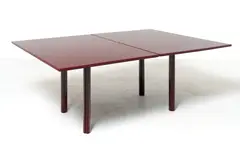 Afra & Tobia Scarpa, 'NIBAY' DINING TABLE FOR GAVINA, Folding and extendable structure. This table has been newly lacquered