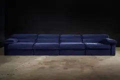 Afra & Tobia Scarpa, 'ERASMO' SOFA FOR B&B ITALIA, Newly upholstered in Rubelli fabric