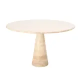 Angelo Mangiarotti, 'M1 T70' TABLE FOR SKIPPER, Travertine with circular top on conical base