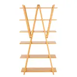 'NUVOLA ROSSA' BOOKCASE FOR CASSINA by Vico Magistretti, Folding wooden A-frame supports six shelves in beech wood, sold Nov 2025
