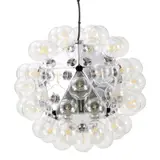 Achille Castiglioni, 'TARAXACUM 88' LIGHT FOR FLOS, Geodesic sphere structure of 20 polished chrome triangles with sockets for 60 clear bulbs. Inspired by the bloom of a dandelion