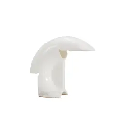 MARBLE 'BIAGIO' TABLE LAMP FOR FLOS by Afra & Tobia Scarpa, Sculptural form constructed from a single piece of Carrara marble. Faint manufacturer sticker remnants, sold Feb 2025