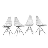 Clement Meadmore, AND MICHAEL HIRST SET OF FOUR DC601A WIRE CHAIRS