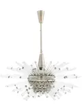 Bakalowits, & SOHNE MIRACLE 3317 CHANDELIER, Clear cut crystal rods with chromed metal and polished steel fittings