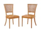 Schulim Krimper, EIGHT RATTAN BACKED DINING CHAIRS