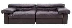 Afra & Tobia Scarpa, ERASMO SOFA FOR B&B ITALIA, Original two seater in brown leather