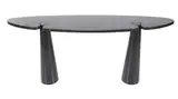 Angelo Mangiarotti, CONSOLE FOR FLOS, Black Italian marble in three pieces