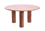Mario Bellini, IL COLONNATO DINING TABLE FOR CASSINA (This item is viewed and collected from our warehouse 4 University Place Clayton), Rare red travertine. The table consists of three pillar legs and the round table top