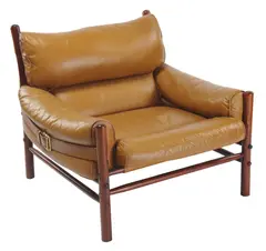 Arne Norell, 'KONTIKI' ARMCHAIR, Caramel leather