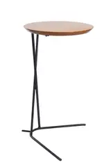 Clement Meadmore, SIDE TABLE, Steel rod and timber