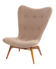 Grant Featherston, 'R152' CONTOUR CHAIR, Light brown upholstery, original legs