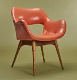 Grant Featherston, 'A310' CHAIR, Original red / orange vinyl upholstery