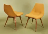 Grant Featherston, SET OF SIX 'D350' DINING CHAIRS, Mustard upholstery