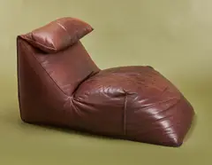 'LE BAMBOLE' CHAISE FOR B&B ITALIA by Mario Bellini, Chocolate brown leather, sold Jul 2019