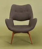 Grant Featherston, 'B210H' CHAIR, Grey fleck cotton upholstery