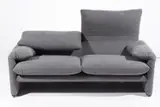 'MARALUNGA' TWO SEAT SOFA FOR CASSINA by Vico Magistretti, Grey fleck upholstery (Never used), sold Nov 2018