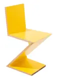 Gerrit Rietveld, 'ZIG-ZAG' CHAIR FOR CASSINA, Natural ash painted yellow
