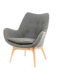 B210 CHAIR, GORDON MATHER BASE by Grant Featherston, Original grey upholstery with cushion, sold Jul 2017