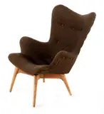 Grant Featherston, R160 ARMCHAIR, Original brown fleck fabric