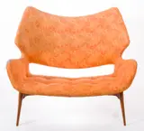 Grant Featherston, BS231H SETTEE, In original orange upholstery