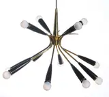 Stilnovo, BRASS TWELVE BRANCH CEILING LIGHT