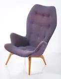 Grant Featherston, W180 CHAIR, In purple grey upholstery