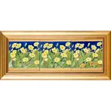 Minton, FRAMED MAJOLICA THREE-TILE PANEL, CIRCA 1880, 1880, glazed earthenware