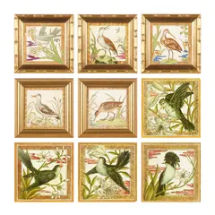 Minton, GROUP OF AESTHETIC MOVEMENT TILES, CIRCA 1880, 1880, printed and glazed dust-pressed clay