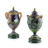 Minton, MAJOLICA COVERED VASE, CIRCA 1875, 1875, glazed earthenware