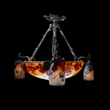 Muller Frères, CEILING LIGHT, CIRCA 1925, 1925, acid-etched cameo glass