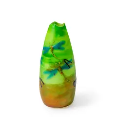 Schneider, LIBELLULES VASE, CIRCA 1920, 1920, mottled glass