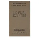 MEMORIAL EXHIBITION CATALOGUE 1933 by Charles Rennie Mackintosh, 1933, sold Apr 2023